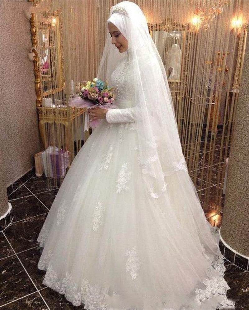 Women's Lace Fashion Personality Muslim Wedding Dress - EX-STOCK Canada