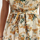 Women Bohemian Spring Short sleeve Casual flowy V-neck Tie belt Floral Summer Midi Dress - EX-STOCK Canada