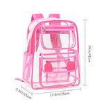Clear PVC Transparent Backpack – Large Capacity Stadium Approved School & Travel Bag