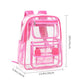 Clear PVC Transparent Backpack – Large Capacity Stadium Approved School & Travel Bag