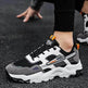 Black White Lace-up Sneakers Men Outdoor Breathable Casual Mesh Shoes Lightweight Running Sports Shoes - EX-STOCK Canada