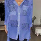 Letter Print Long Sleeve Shirt Fashion Commuter Style Lapel Shirt Women's Clothing - EX-STOCK CANADA