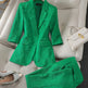 Half Sleeve Blazer And Pant Suit Ladies Women Female Jacket pant suit for women - EX-STOCK CANADA