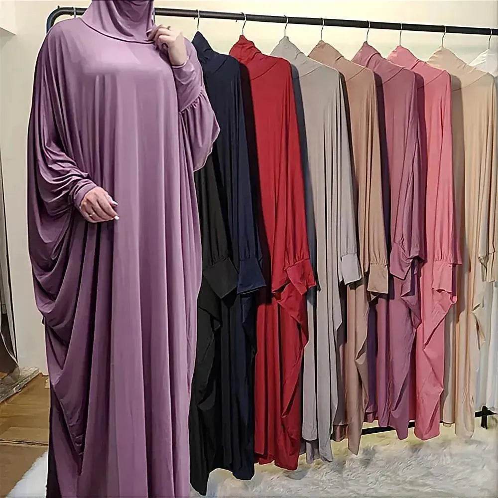 Batwing Sleeve Plain Abaya for ArabArab Women Eid Jalabiya for Women Islamic Wear for Women - EX-STOCK Canada
