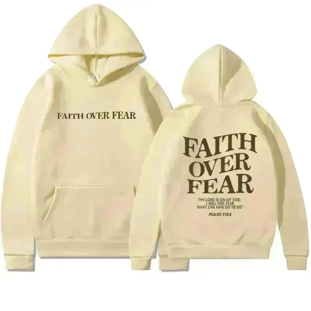 New Hoodie Faith Fear Men's And Women's Printed Sweatshirt - EX-STOCK CANADA