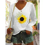 Women's V-neck Long Sleeved T-shirt - EX-STOCK CANADA