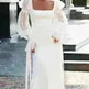 Women's Ruffled Long Sleeve Banquet Temperament High Waist Mop White Wedding  Party Fish Tail Styled  Dress Mermaid Dress - EX-STOCK CANADA