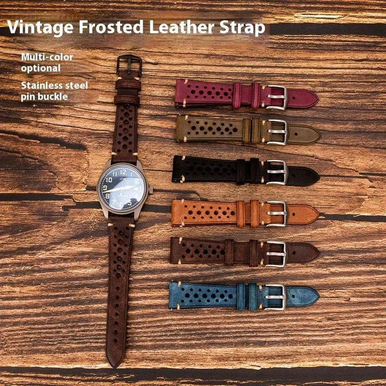 20mm Watch First Layer Cow Leather Watch Strap Retro Comfort - EX-STOCK Canada