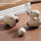 Wooden Capybara Stacking Figurines, Natural & Brown, 4-Piece Set
