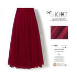 Pleated Mesh Midi Skirt – Women's Prairie Swing Skirt - EX-STOCK Canada