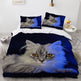 White Cute Cat Bedding Set Girl Ladies Bedroom Comfort Duvet Cover EX-STOCK Canada 