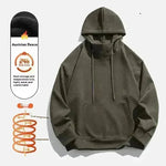 American Fleece Lined Drawstring Hoodie Sweatshirt Pullover for Men - EX-STOCK CANADA