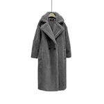 Plush Coat Ladies Long Lamb Coat Winter