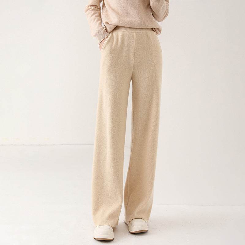 High Waist Casual All-match Knitted Mop Trousers Thickened - EX-STOCK Canada