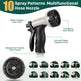 Metal Garden Hose, 100ft Stainless Steel Flexible Water Hose With 10 Adjustable Patterns Spray Nozzle, Heavy Duty Water Pipe , Kink Free , 2 Nozzles - EX-STOCK CANADA