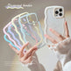Wave Border Mobile Phone Case Solid Color Simple Candy Color - EX-STOCK Canada