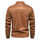 Fashion Lapel Zipper Jacket Autumn And Winter Solid Suede Coat Men's Clothing Outdoor - EX-STOCK CANADA