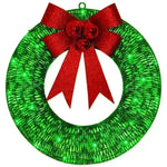 Front Door Wreath Bowknot Luminous LED Light Christmas Garland - EX-STOCK CANADA