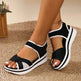 Summer Mesh Chunky Cross-strap Platform Sandals With Velcro-design Thick Sole Flats Beach Shoes Women - EX-STOCK Canada