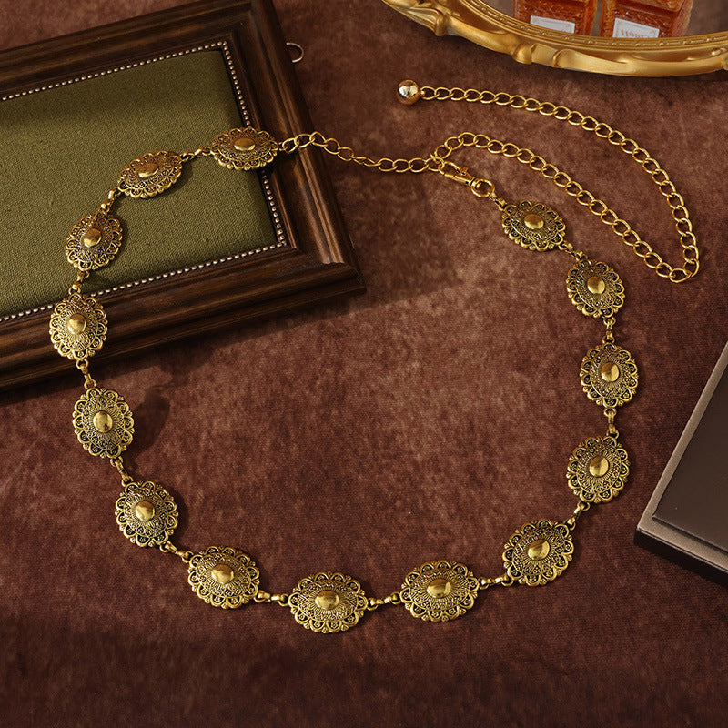 Women's Fashion Retro Carving Metallic Belt EX-STOCK