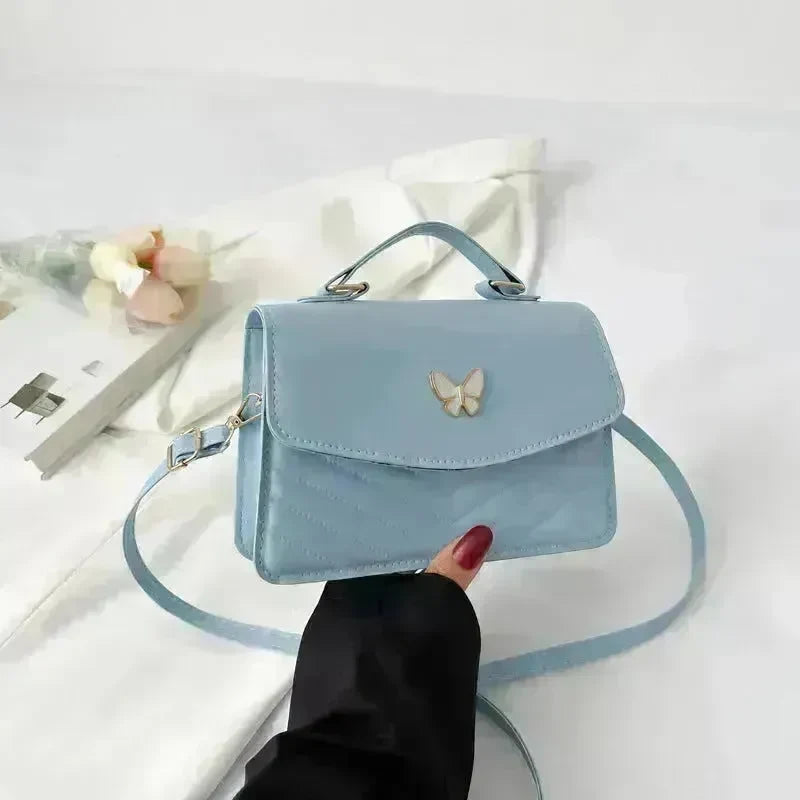 Ladies Leather Square Shaped Flap Quilted Crossbody bag for women - EX-STOCK CANADA