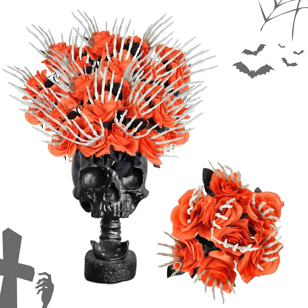 Halloween Skull Hand Rose Horror Decoration Ornaments - EX-STOCK Canada