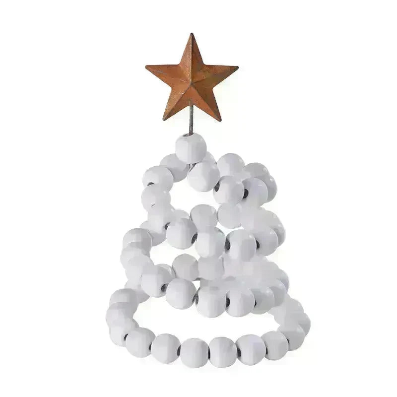 Creative Wooden  DIY Twine Wooden Bead Christmas Tree decorations Ornaments - EX-STOCK CANADA
