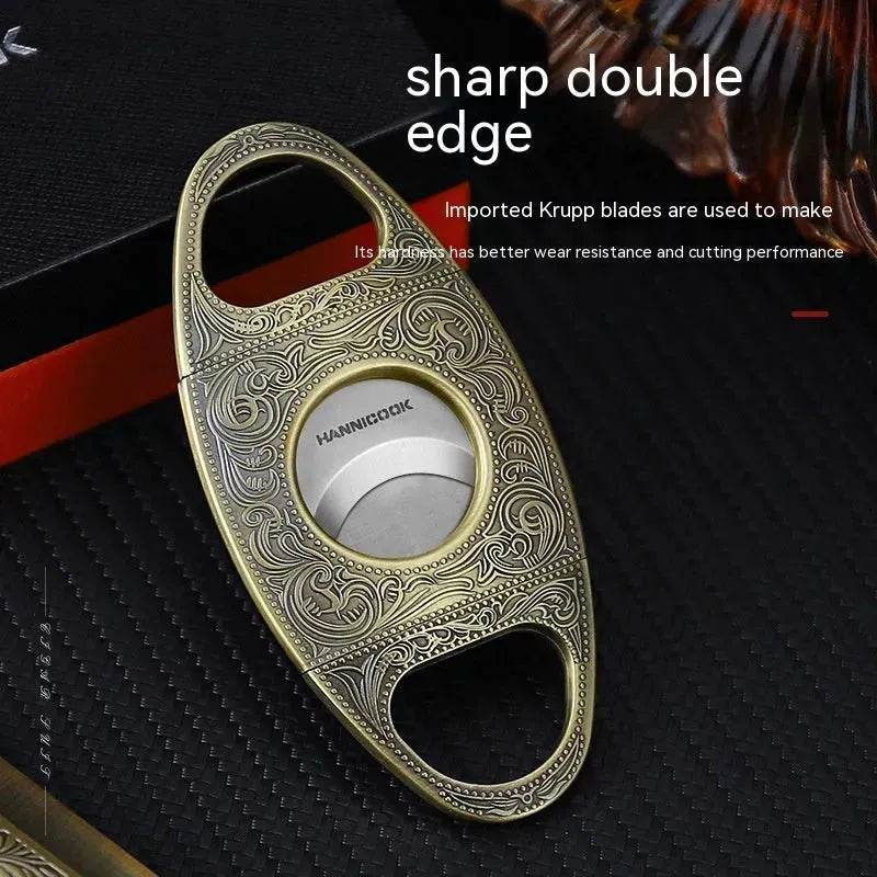 Embossed Portable Metal Alloy Cigar Cutter and Torch Lighter Gift box set - EX-STOCK Canada