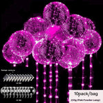 LED Glowing Balloon Party Decoration – 20" TPU Glow Balloons with Color Light Options