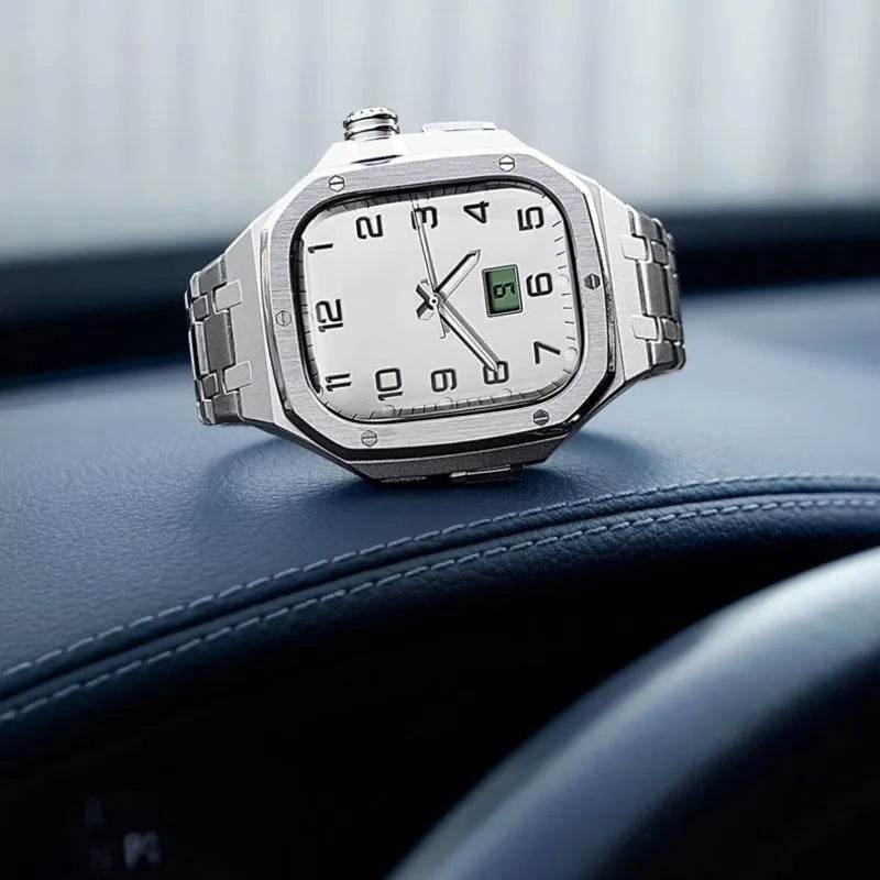 Integrated High-grade Metal Modified Watch Strap Case Stainless Steel Protective Case Cover Men's Business - EX-STOCK Canada