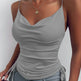 Spaghetti Strap Tops V-neck Camisole top Women Summer top - EX-STOCK Canada