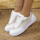 Versatile Lace-up Flat Shoes Casual Lightweight Thick-soled Running Sports Shoes Low-top Breathable Sneakers For Women - EX-STOCK Canada