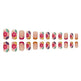 24 PCS Press On Nails Short Square Fake With Nail Glue French False Flower Designs Acrylic Artificial Full Cover Stick For Women EX-STOCK Canada 