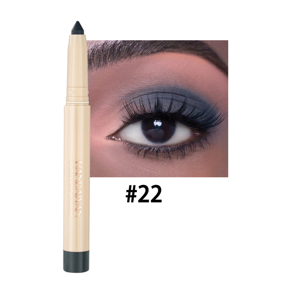 Eyeliner pencil with an inset of an eye wearing the product, labeled '#22'.