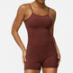 Thin Strap Yoga Clothes Shorts Suit Nude Feel One-piece Workout Top - EX-STOCK CANADA