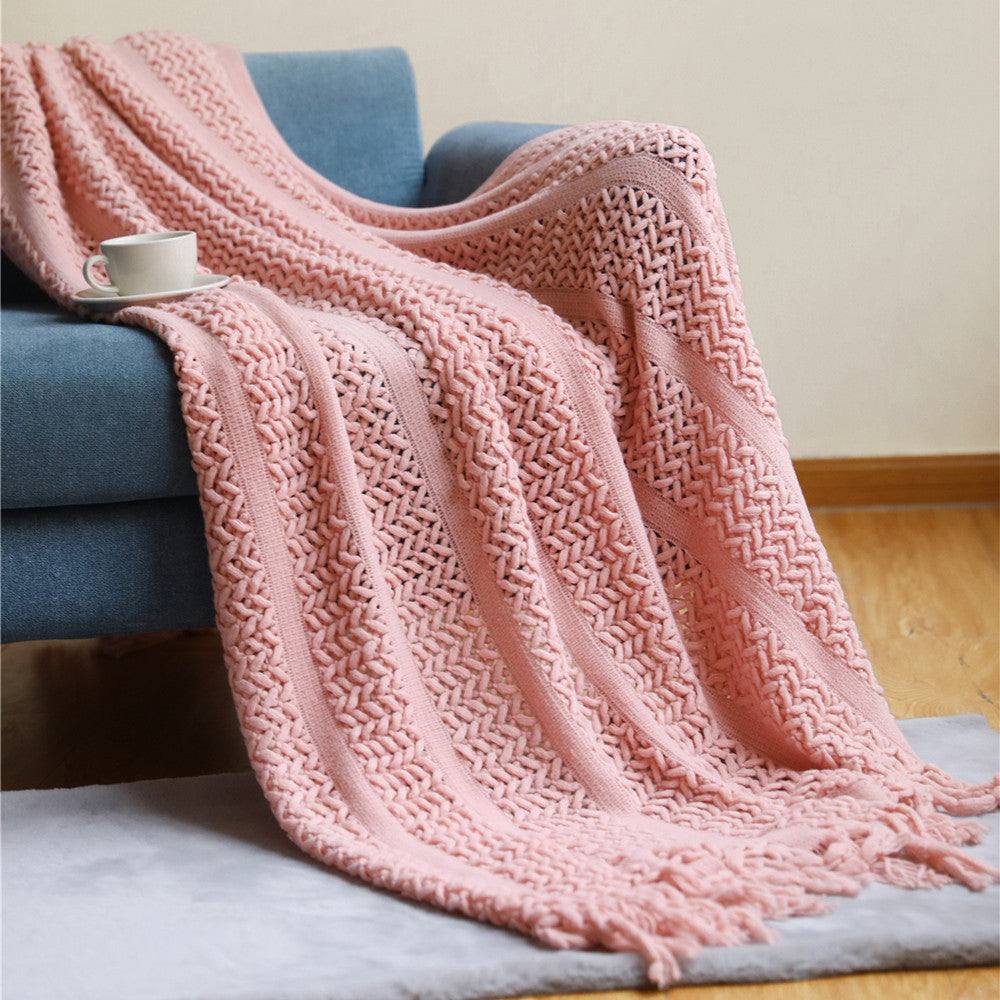 Nordic Sofa Blanket Cover Blanket Knitted Blanket Homestay Hotel Throw Blanket EX-STOCK Canada 