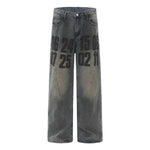 High Street American Washed Distressed Baggy Denim Baggy Jeans Pant Pant unisex - EX-STOCK Canada