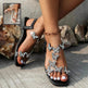 Luxury New Butterfly Rhinestone Platform Sandals Summer Square Toe Flat Shoes For Women - EX-STOCK Canada