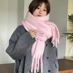 Solid Color Macaron Color Gentle Thick Warm Scarf - EX-STOCK Canada