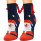 Soft Carton Christmas-themed Fleece Winter Home socks for Women - EX-STOCK CANADA
