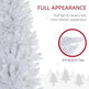 6ft Tall Pencil Artificial Christmas Tree With 479 Branch Tips With Steel Base, White EX-STOCK Canada 