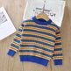Children Rainbow Stripes Baby Round Neck Pullover Sweater Kids - EX-STOCK CANADA