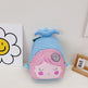 Kids Nylon Cartoon Animal Backpack – Embroidered, Lightweight, 4 Colours