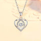 S925 Beating Heart-shaped Necklace Women Luxury Love Rhinestones Necklace Jewelry Gift For Valentine's Day - EX-STOCK Canada