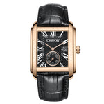 Square Quartz Leather Strap Alloy Watch Men - EX-STOCK Canada