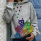 Hooded Long Sleeve Digital Printing Loose Casual Sweater For Women - EX-STOCK CANADA