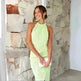 Halter Neck Split Long Dress Summer Slim Fit Backless Dresses Solid Split High neck Long Bodycon  Dress Women's Clothing - EX-STOCK CANADA