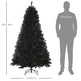 6ft Artificial Christmas Tree Unlit Douglas Fir With Realistic Branch Tips, Black Halloween Style EX-STOCK Canada 