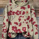 Women Fashion Spring And Autumn Plum Blossom Hooded Super Plus Size Loose-fitting Casual Pullover - EX-STOCK CANADA