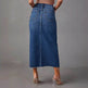 Women's Fashion Slimming front split Midi Denim Skirt - EX-STOCK Canada